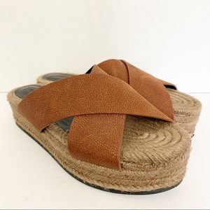 All Saints Harlem Platform Espadrille Sandals 38